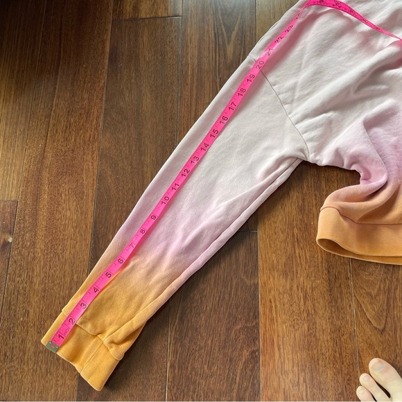 Kule the Summer Ombre Cropped Sweater Pink and Orange Sweatshirt Crew Neck M - Picture 14 of 14